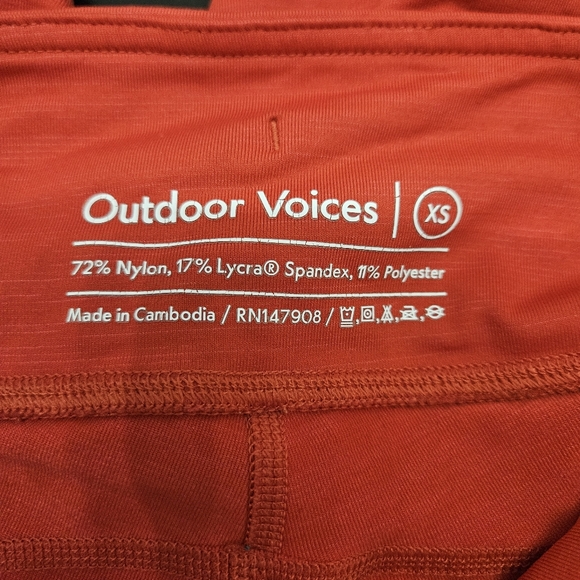 Outdoor Voices TechSweat Move Free Crop Top Bra and leggings red xs - Picture 13 of 14